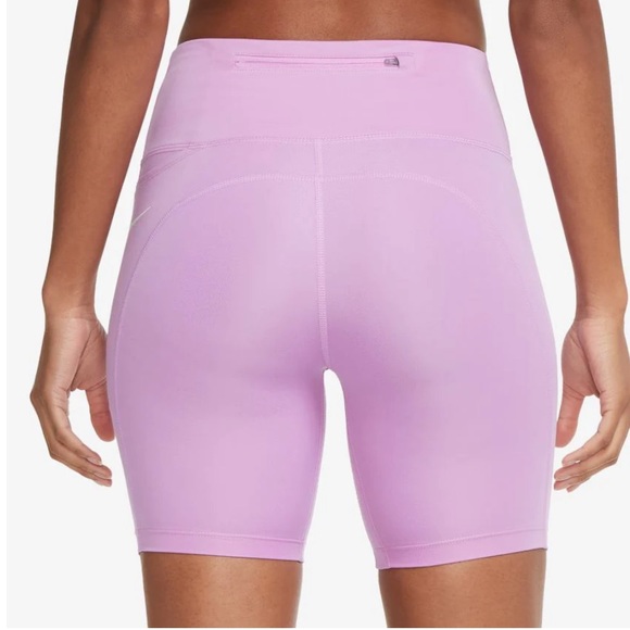 NIKE WOMEN'S ONE LOGO 7" MID-RISE RUNNING BIKING SHORTS SMALL - Picture 2 of 16